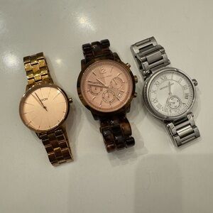 MICHAEL Michael Kors Gold, Brown, and Silver Watches